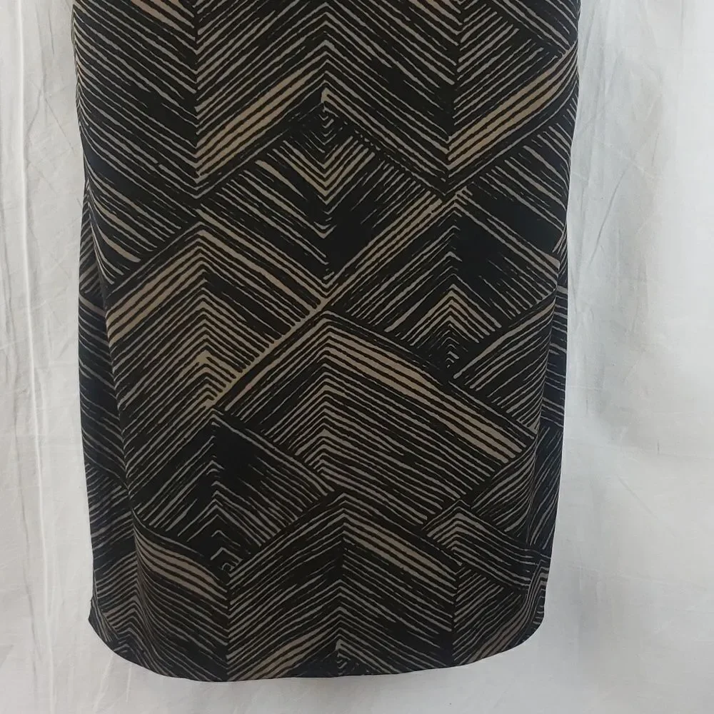 Banana Republic Medium Brown & Black Striped Dress